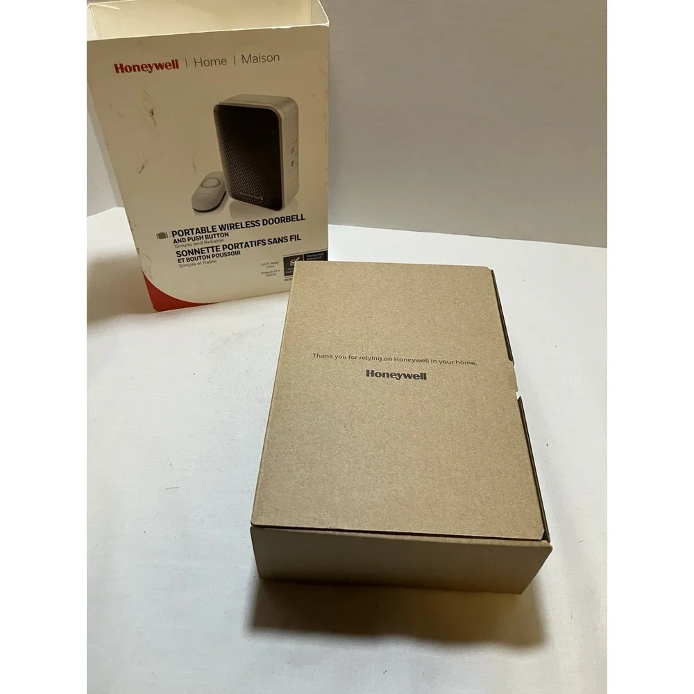 Wireless Doorbell Honeywell Home Battery Powered and Push Button TESTED